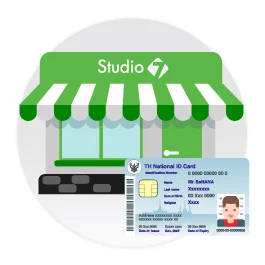 1. การสมัครที่ร้านสตูดิโอเซเว่น ทุกสาขา