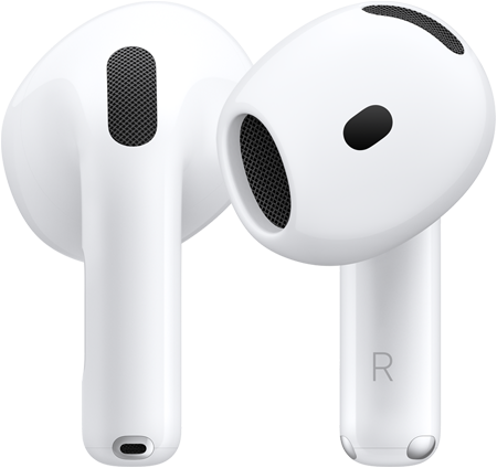 ฮาร์ดแวร์ AirPods 5, มุมมองด้านหน้าและด้านหลังที่แสดงให้เห็นถึงดีไซน์