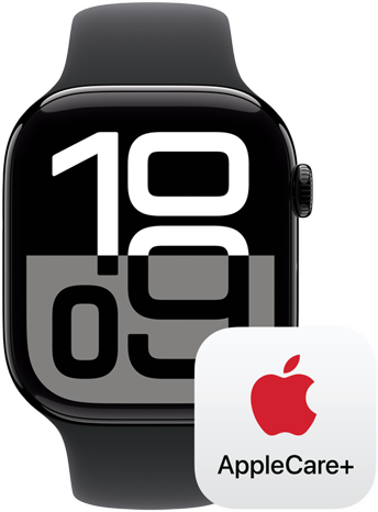 โลโก้ AppleCare+ ถัดจาก Apple Watch Series 10