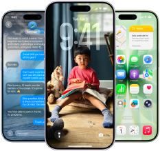 iPhone 17, ภายนอกด้านหน้า, Dynamic Island อยู่ตรงกลางใกล้กับด้านบน, 3 สี: ฟ้าหมอก ลาเวนเดอร์ เขียวเสจ