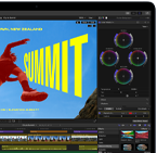 หน้าจอ MacBook Air แสดงการตัดต่อวิดีโอเพื่อสาธิตความสามารถของชิป M5
