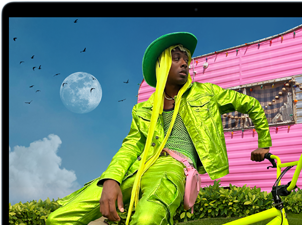 MacBook Air แสดงจอภาพ Liquid Retina