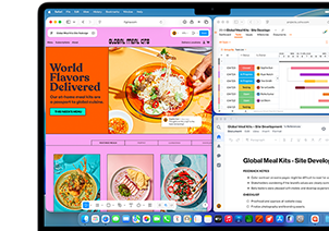 MacBook Air ที่เปิดหลายแอปพร้อมกัน