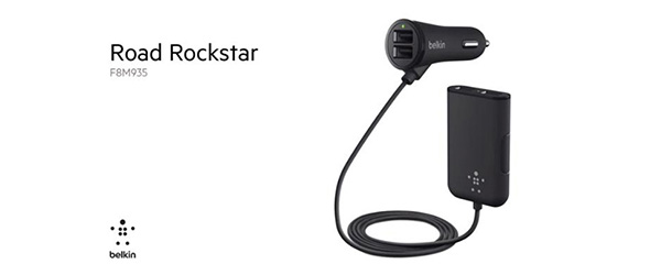 Road Rockstar: 4-Port Passenger Car Charger