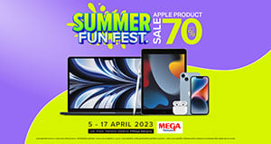 Studio 7 Summer Fun Fest สินค้า Apple ลดสูงสุด 70%* @Mega Bangna วันที่ 5 – 17 เม.ย. 66