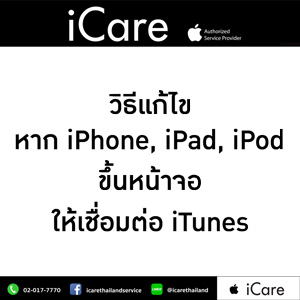 ไขข้อสงสัยหากคุณเห็นหน้าจอ เชื่อมต่อไปยัง iTunes บน iPhone, iPad หรือ iPod touch จะแก้ไขได้อย่างไร